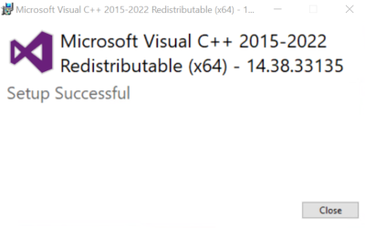 Install Microsoft Visual C++ di Windows Server 2022